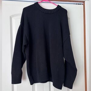 GAP Black Knit Crewneck Sweater